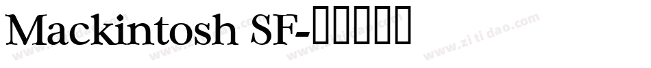 Mackintosh SF字体转换